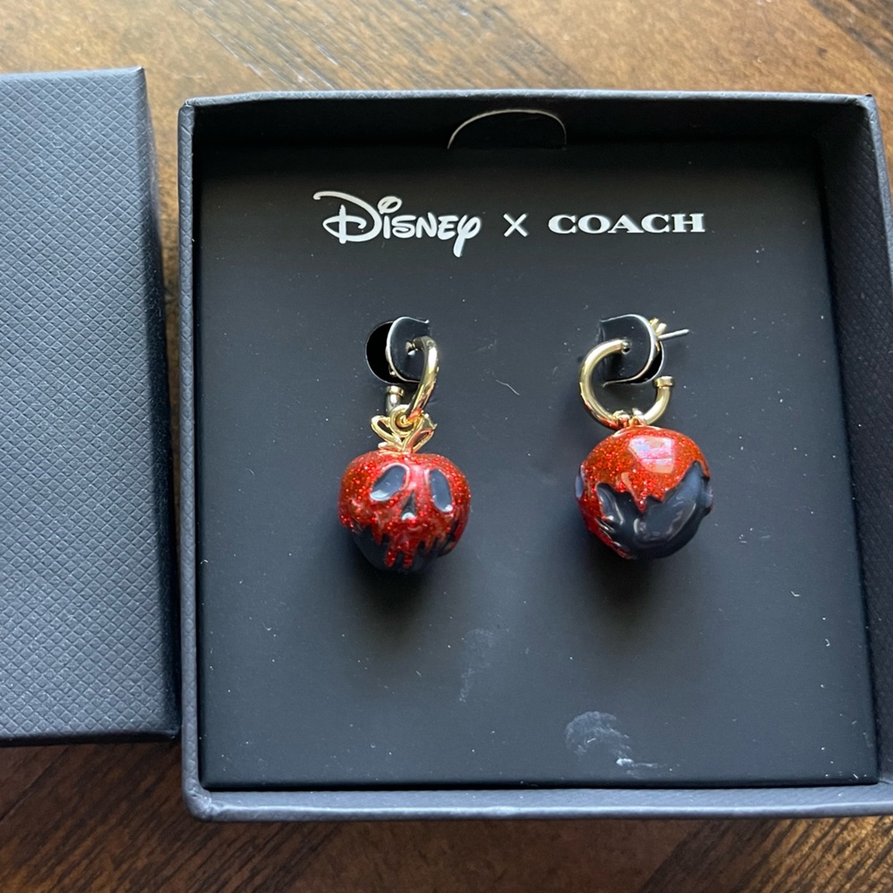 Disney x Coach Poison Apple Huggie Earrings